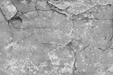 Doku, duvar, beton, arka plan olarak kullanılabilir. Çizik ve çatlaklarla dolu bir duvar parçası.