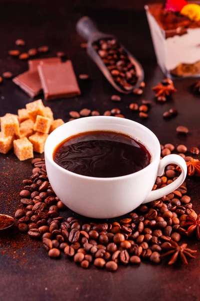 Caffè Mattina Tonificante Con Caramelle Può Essere Utilizzato Come Sfondo — Foto Stock