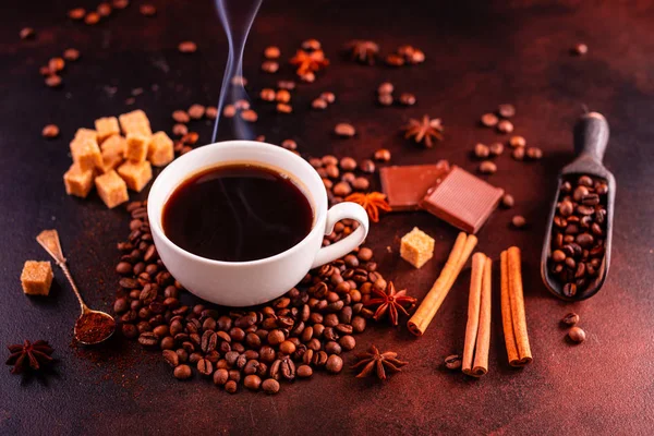Caffè Mattina Tonificante Con Caramelle Può Essere Utilizzato Come Sfondo — Foto Stock