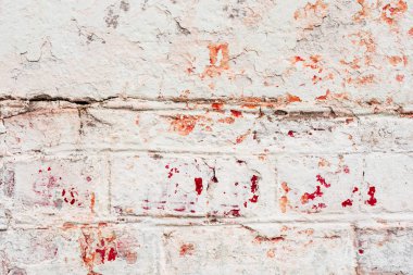 Doku, duvar, beton, arka plan olarak kullanılabilir. Çizik ve çatlaklarla dolu bir duvar parçası.