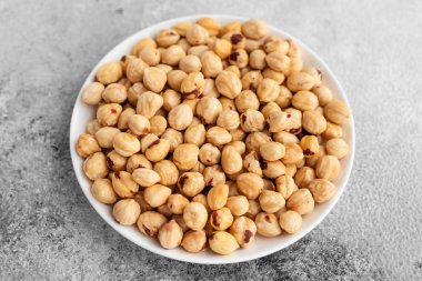 Fındık kapatın. Kahvaltı, sağlıklı gıda. Arka plan olarak kullanılabilir