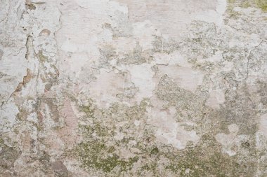 Çizik ve çatlaklarla dolu bir duvar parçası.