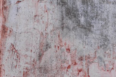 Doku, duvar, beton, arka plan olarak kullanılabilir. Çizik ve çatlaklarla dolu bir duvar parçası.