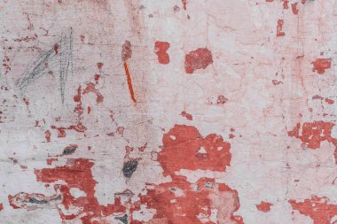 Doku, duvar, beton, arka plan olarak kullanılabilir. Çizik ve çatlaklarla dolu bir duvar parçası.