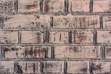 Tuğla doku çizikler ve çatlaklar ile