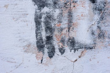 Doku, duvar, beton, arka plan olarak kullanılabilir. Çizik ve çatlaklarla dolu bir duvar parçası.