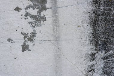 Doku, duvar, beton, arka plan olarak kullanılabilir. Çizik ve çatlaklarla dolu bir duvar parçası.