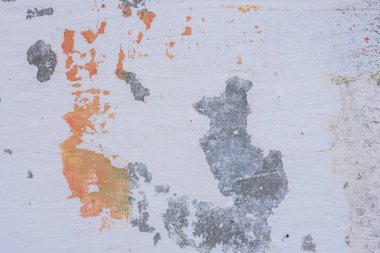 Doku, duvar, beton, arka plan olarak kullanılabilir. Çizik ve çatlaklarla dolu bir duvar parçası.