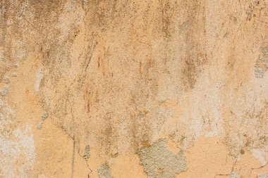 Doku, duvar, beton, arka plan olarak kullanılabilir. Çizik ve çatlaklarla dolu bir duvar parçası.
