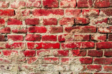 Doku, tuğla, duvar, arka plan olarak kullanılabilir. Çizik ve çatlaklarla tuğla dokusu