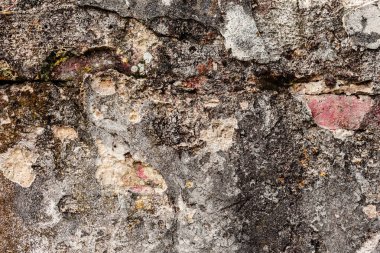 Çatlakları ve çizikleri olan beton bir duvarın dokusu arka plan olarak kullanılabilir.