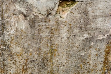 Doku, duvar, beton, arka plan olarak kullanılabilir. Çizik ve çatlaklarla dolu bir duvar parçası.