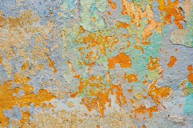 Doku, duvar, beton, arka plan olarak kullanılabilir. Çizik ve çatlaklarla dolu bir duvar parçası.