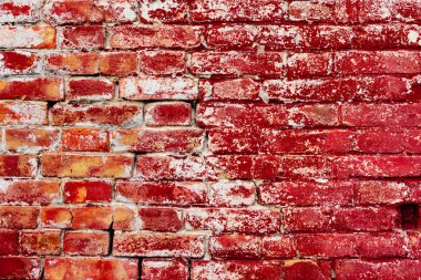 Çatlakları ve çizikleri olan tuğla duvar dokusu arka plan olarak kullanılabilir.