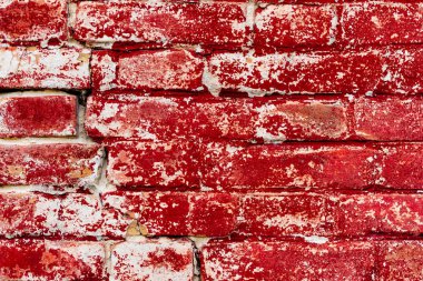 Çatlakları ve çizikleri olan tuğla duvar dokusu arka plan olarak kullanılabilir.