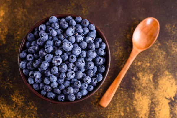 Blueberry Antioxidant Organic Food Bowl Concept Healthy Eating Nutrition — Stock Photo, Image