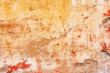 Çatlakları ve çizikleri olan beton bir duvarın dokusu arka plan olarak kullanılabilir.