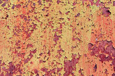 Arkaplan olarak kullanılabilecek çizik ve çatlaklarla metal doku