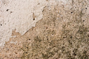 Çatlakları ve çizikleri olan beton bir duvarın dokusu arka plan olarak kullanılabilir.