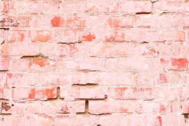 Çatlakları ve çizikleri olan tuğla duvar dokusu arka plan olarak kullanılabilir.