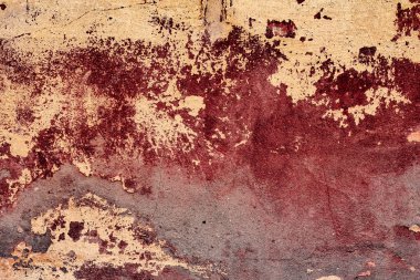 Çatlakları ve çizikleri olan beton bir duvarın dokusu arka plan olarak kullanılabilir.