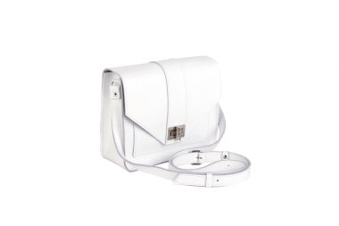 Güzel zarif ve lüks moda deri kadın çanta beyaz arka plan izole. Beyaz arka plan izole moda çanta çanta