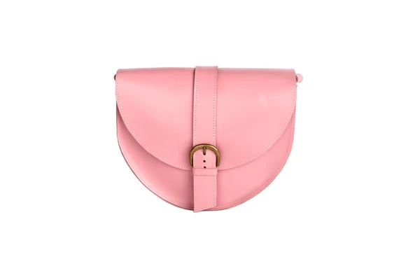 Hermoso Bolso Mano Elegante Lujoso Cuero Las Mujeres Moda Aislado —  Fotos de Stock