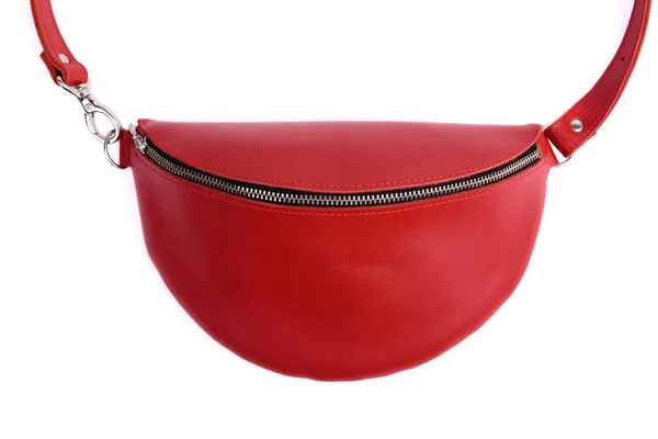 Hermoso Bolso Mano Elegante Lujoso Cuero Las Mujeres Moda Aislado —  Fotos de Stock