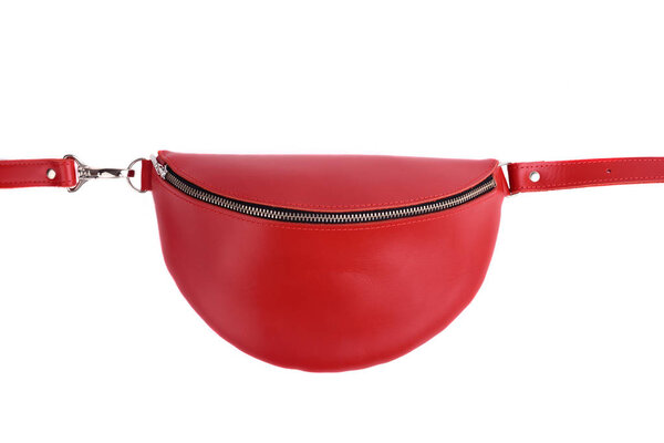 Beautiful elegant and luxury fashion leather women handbag isolated on white background. Fashion purse handbag on white background isolated