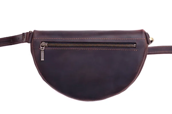 Hermoso Bolso Mano Elegante Lujoso Cuero Las Mujeres Moda Aislado — Foto de Stock