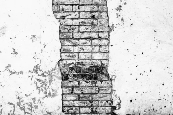 Tekstura Ceglanej Ściany Pęknięciami Zadrapaniami Które Mogą Być Wykorzystane Jako — Zdjęcie stockowe