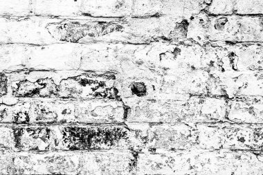 Çatlakları ve çizikleri olan tuğla duvar dokusu arka plan olarak kullanılabilir.