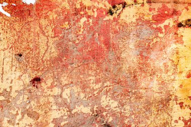 Çatlakları ve çizikleri olan beton bir duvarın dokusu arka plan olarak kullanılabilir.