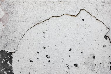 Çatlakları ve çizikleri olan beton bir duvarın dokusu arka plan olarak kullanılabilir.