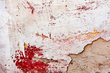 Çatlakları ve çizikleri olan beton bir duvarın dokusu arka plan olarak kullanılabilir.