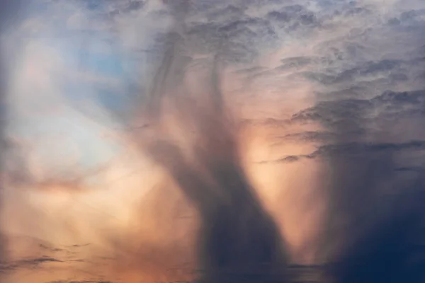 Céu Laranja Dramático Com Nuvens Pôr Sol Pode Ser Usado — Fotografia de Stock