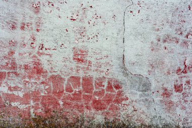 Çatlakları ve çizikleri olan beton bir duvarın dokusu arka plan olarak kullanılabilir.