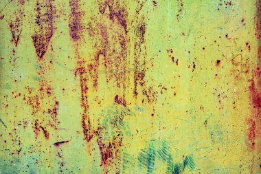 Arkaplan olarak kullanılabilecek çizik ve çatlaklarla metal doku