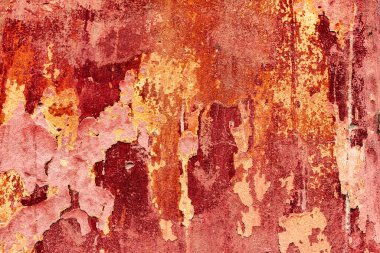 Arka plan ve tasarım için pembe beton duvar dokusu. Eski grunge çatlak pembe beton duvar dokusu