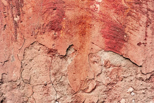 Arka plan ve tasarım için pembe beton duvar dokusu. Eski grunge çatlak pembe beton duvar dokusu