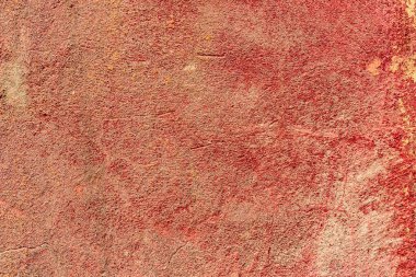 Doku, duvar, beton, arka plan olarak kullanılabilir. Çizik ve çatlaklarla dolu bir duvar parçası.