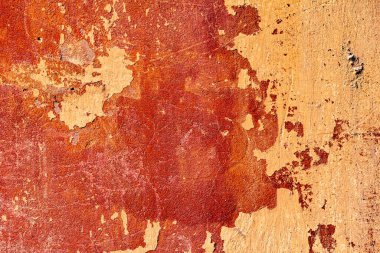 Doku, duvar, beton, arka plan olarak kullanılabilir. Çizik ve çatlaklarla dolu bir duvar parçası.