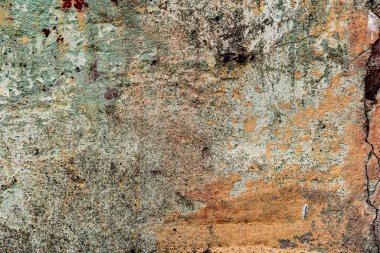 Doku, duvar, beton, arka plan olarak kullanılabilir. Çizik ve çatlaklarla dolu bir duvar parçası.