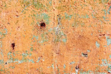 Doku, duvar, beton, arka plan olarak kullanılabilir. Çizik ve çatlaklarla dolu bir duvar parçası.