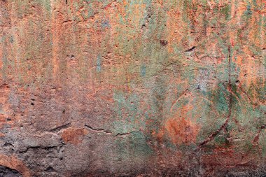 Doku, duvar, beton, arka plan olarak kullanılabilir. Çizik ve çatlaklarla dolu bir duvar parçası.