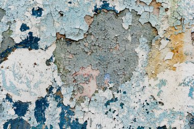 Doku, duvar, beton, arka plan olarak kullanılabilir. Çizik ve çatlaklarla dolu bir duvar parçası.