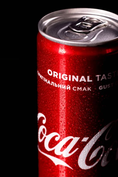 Nikopol Dnepropetrovsk Region Ukraine July 2020 Can Chilled Coca Cola — 스톡 사진