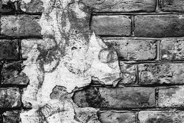 Black White Old Brick Wall Texture Background Your Text Decoration — Stock Photo, Image