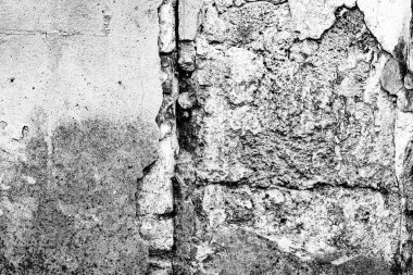 Çatlakları ve çizikleri olan beton bir duvarın dokusu arka plan olarak kullanılabilir.