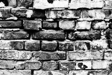 Doku, tuğla, duvar, arka plan olarak kullanılabilir. Çizik ve çatlaklarla tuğla dokusu